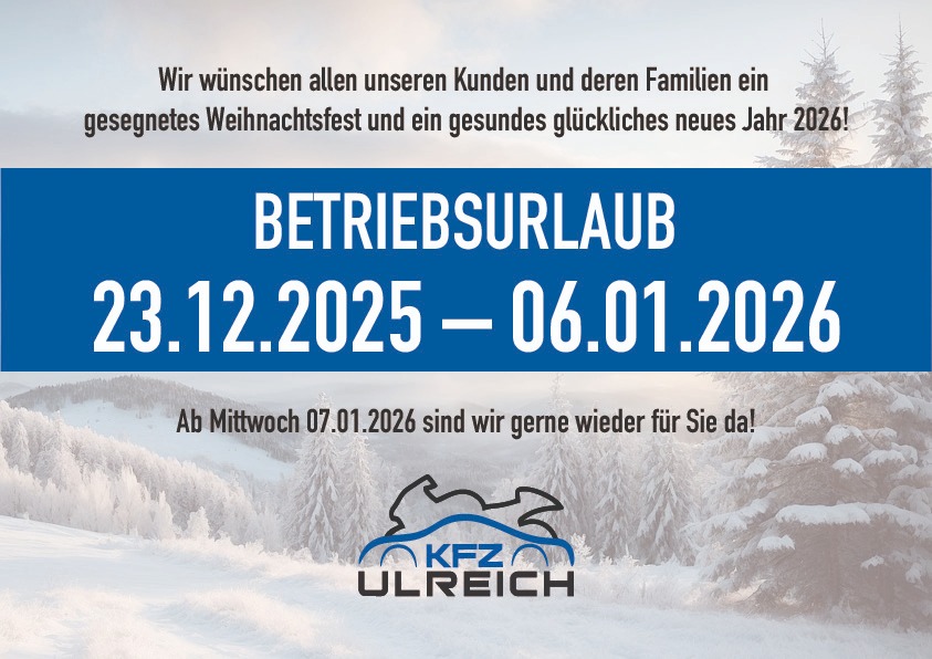 Betriebsurlaub Weihnachten